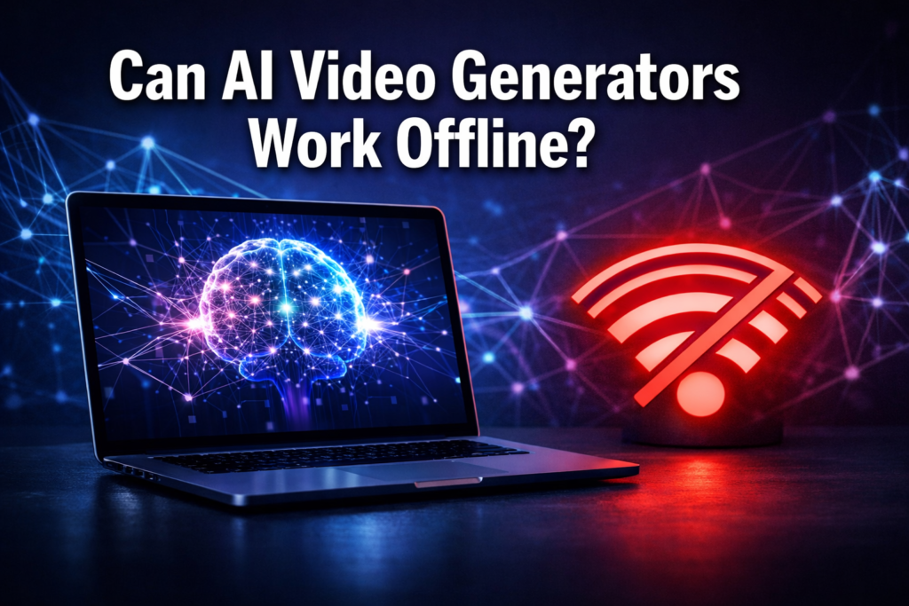 Can AI video generators work offline without internet?