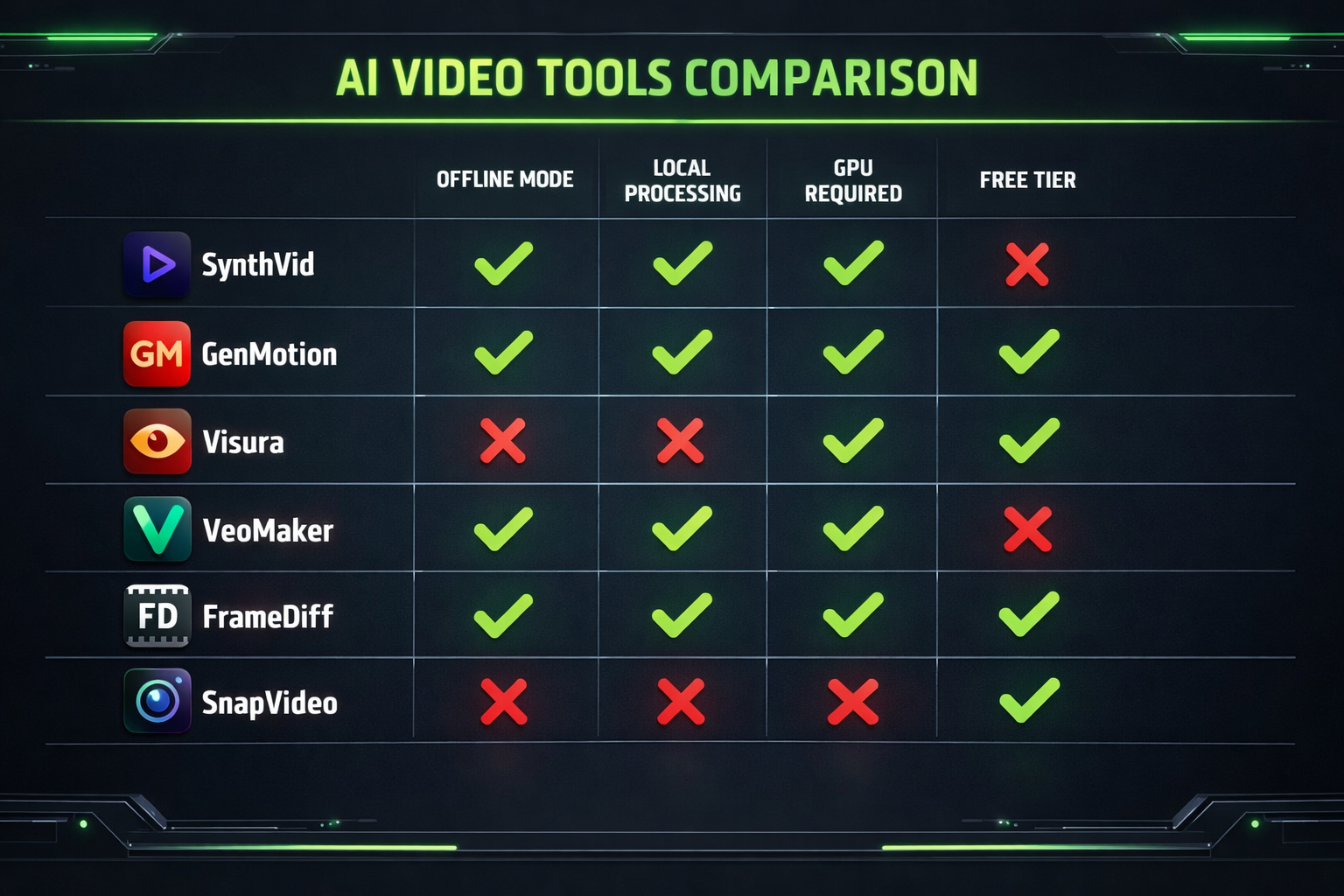 Can AI video generators work offline
