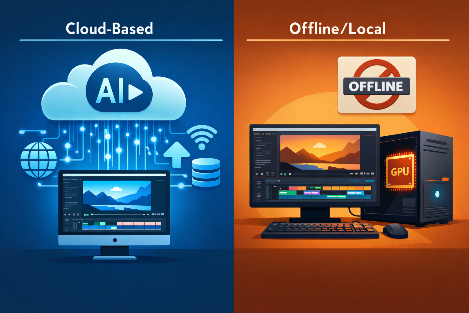 Can AI video generators work offline