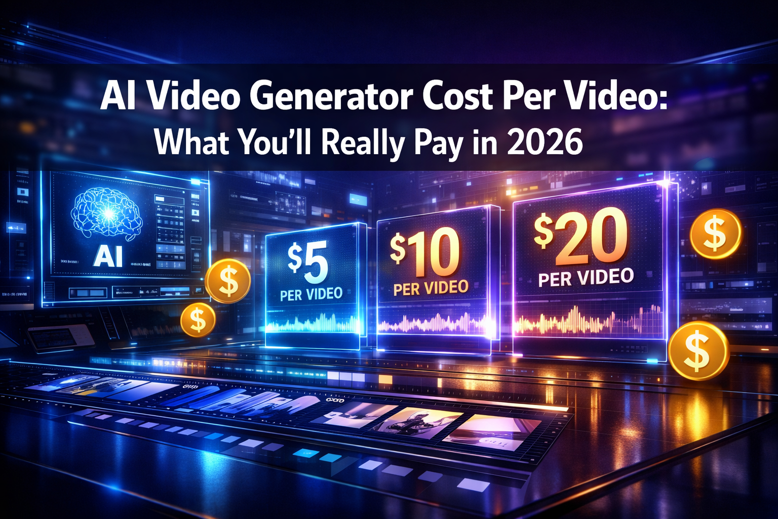 How much does it cost per video with AI video generators? (2026)