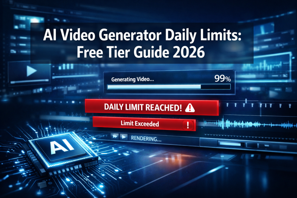 What are AI video generator daily limits on free tiers?