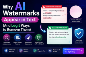 Why AI Watermarks Appear in Text (And Legit Ways to Remove Them)