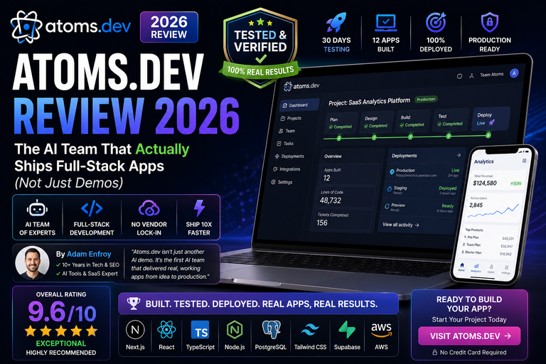 Atoms.dev Review 2026: The AI Team That Actually Ships Full-Stack Apps (Not Just Demos)