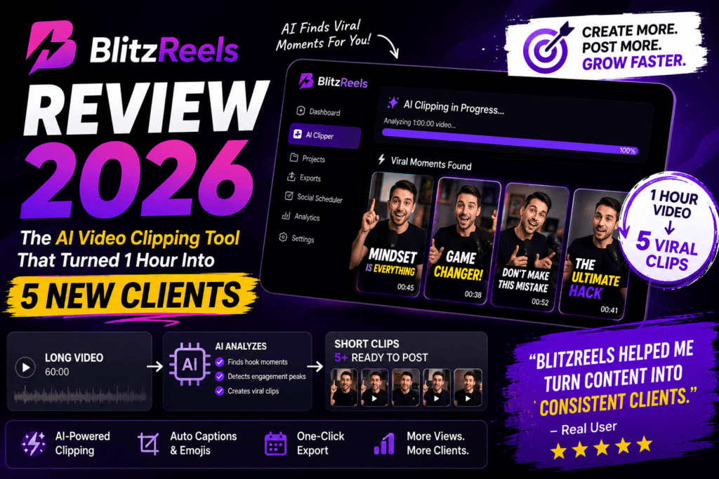 BlitzReels Review 2026: The AI Video Clipping Tool That Turned 1 Hour Into 5 New Clients - ReviewNexa Analysis