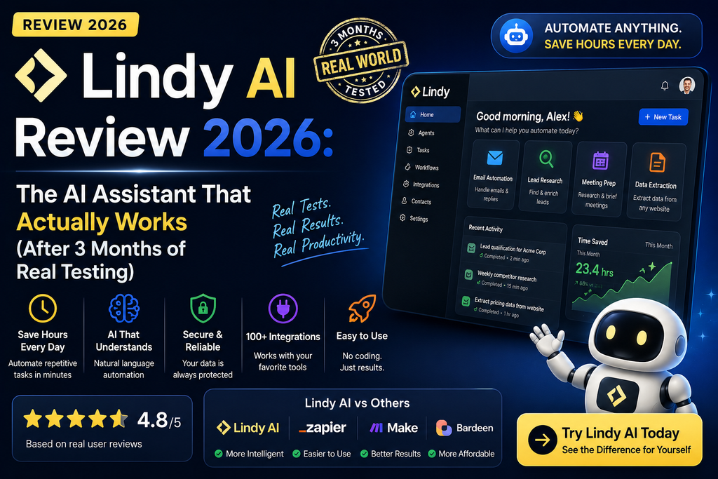 Lindy AI Review 2026: The AI Assistant That Actually Works (After 3 Months of Real Testing) - ReviewNexa Analysis