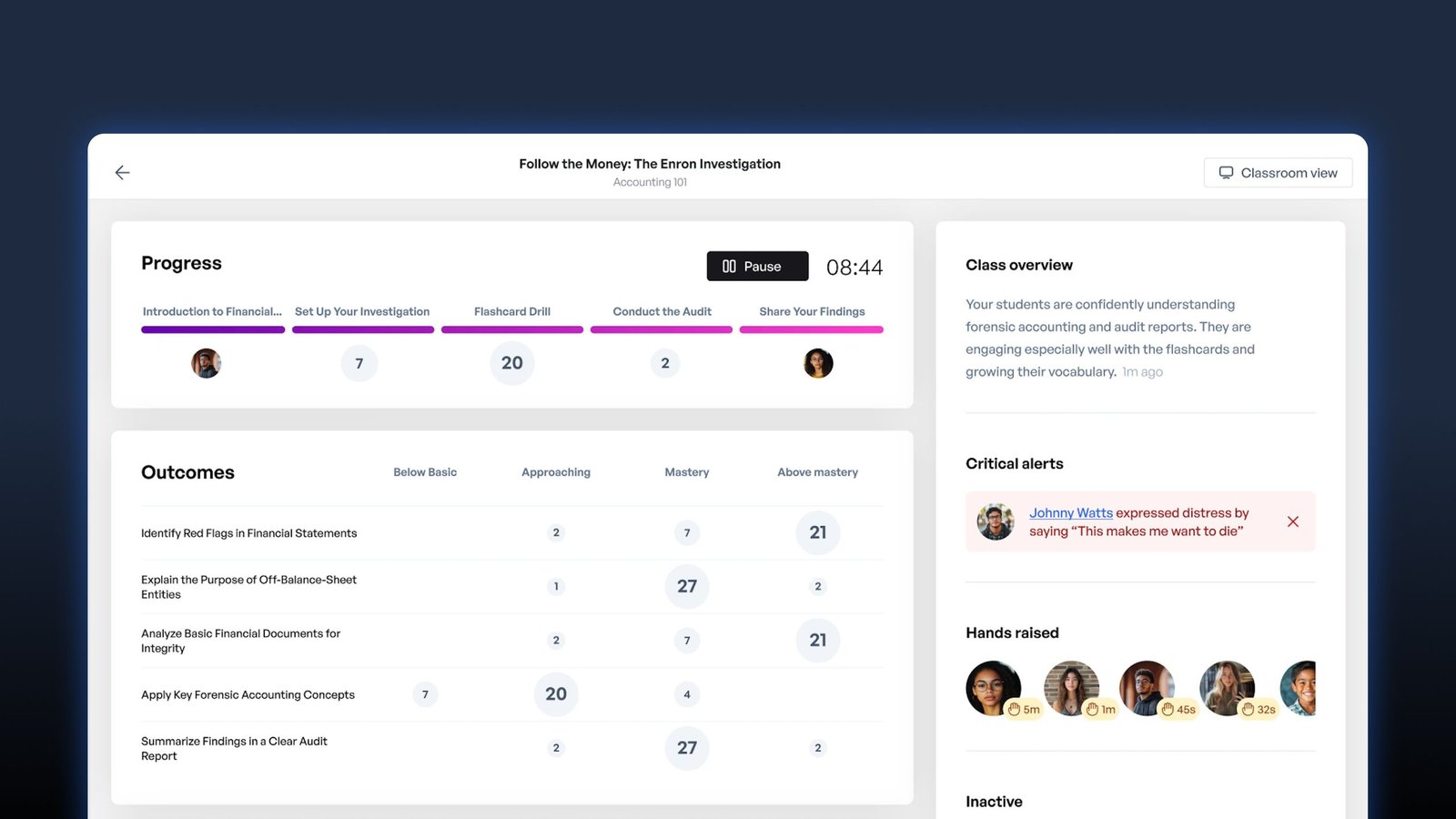 Scholé AI Dashboard Interface